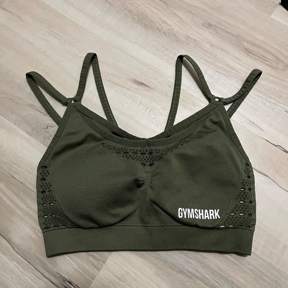 Green Gymshark Sports Bra Size Small